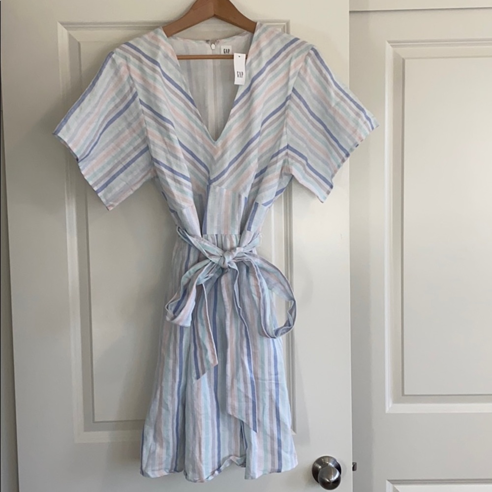 Multi-colored midi dress